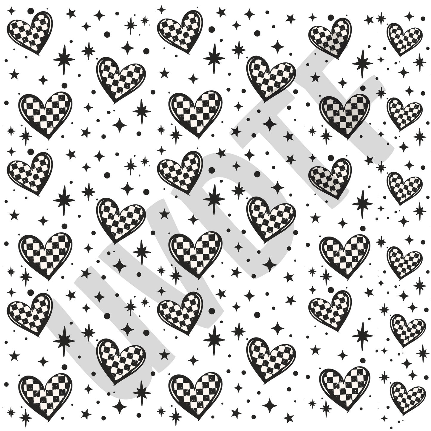 UVDTF Checkered Hearts Elements-W8