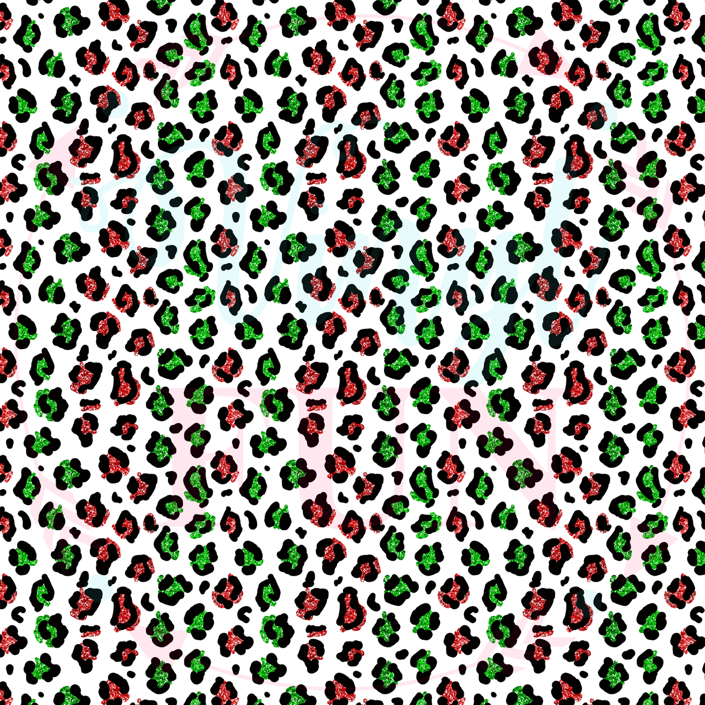 Christmas Glitter Leopard