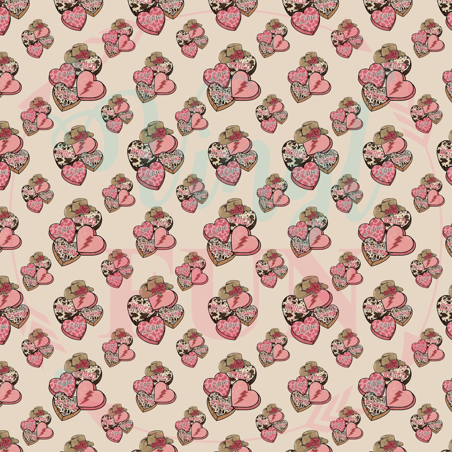 Cowboy Hearts Pattern