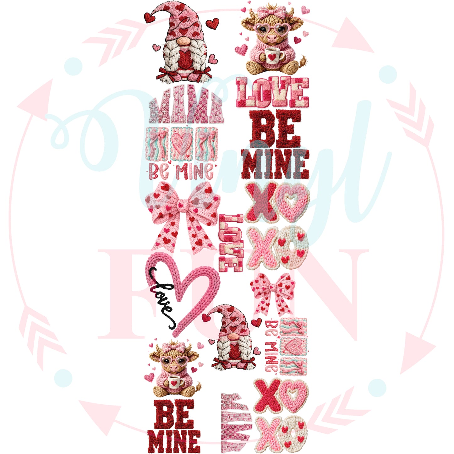 We Love Yarn Gang Sheet 22"x60"