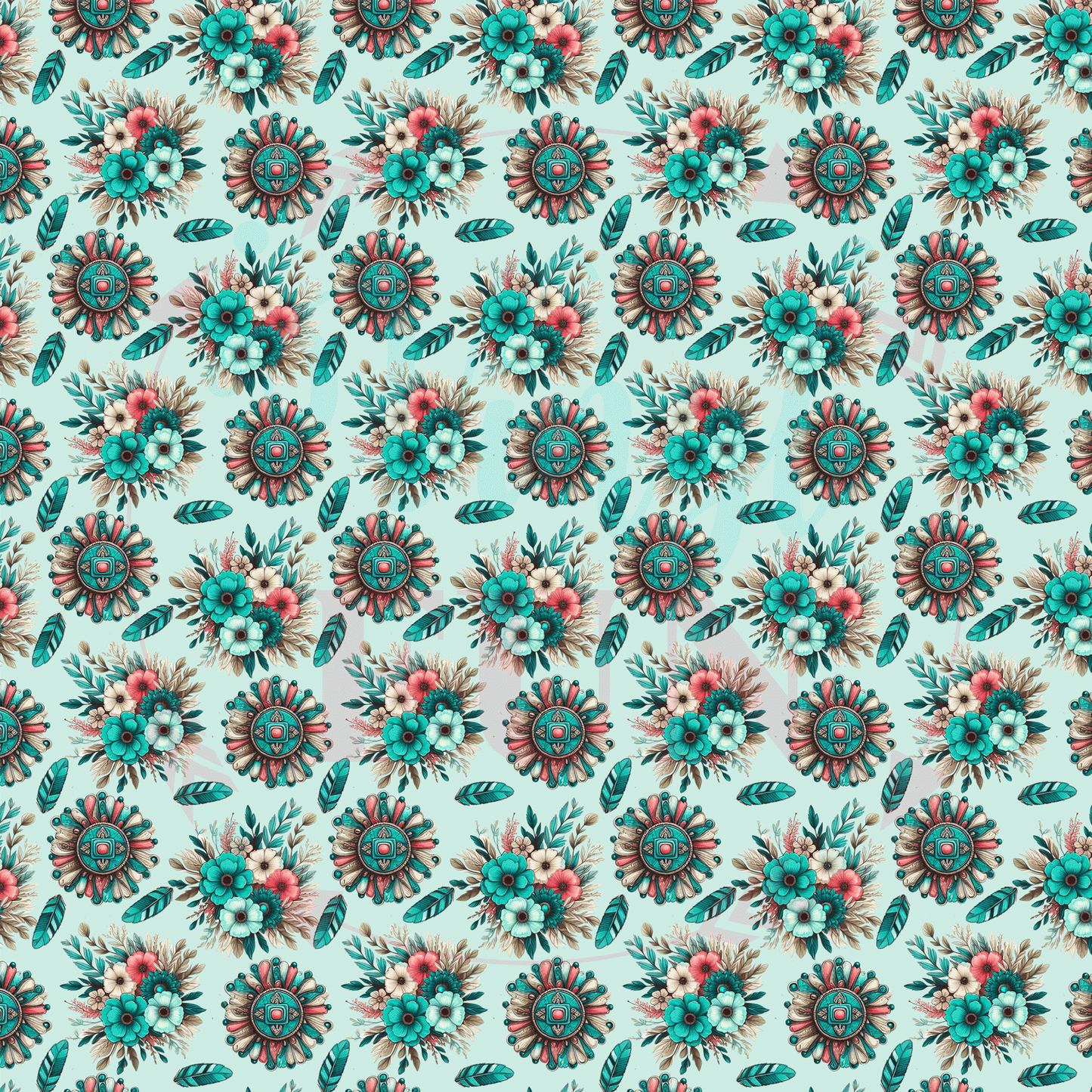 Western Floral Pattern-B4