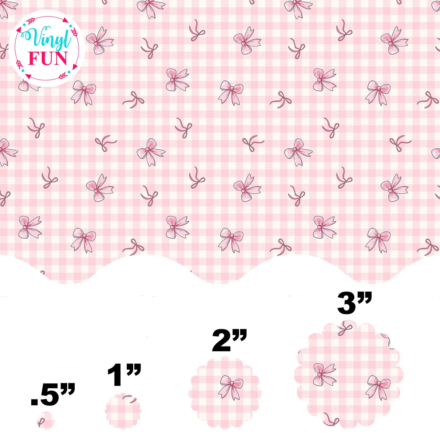 Bows With Pink Plaid - Acrylic