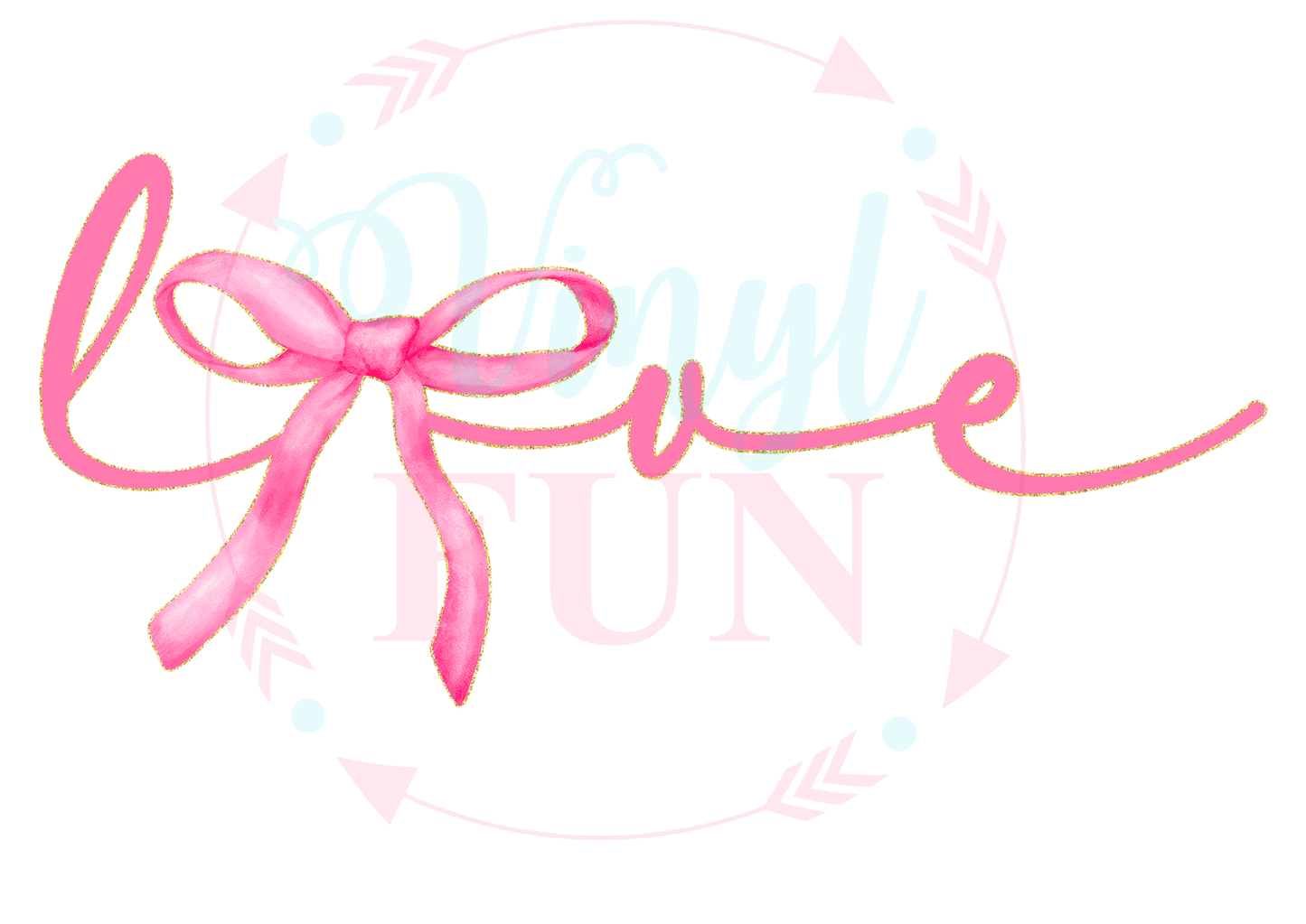 UVDTF Love With Bow Decal-V11