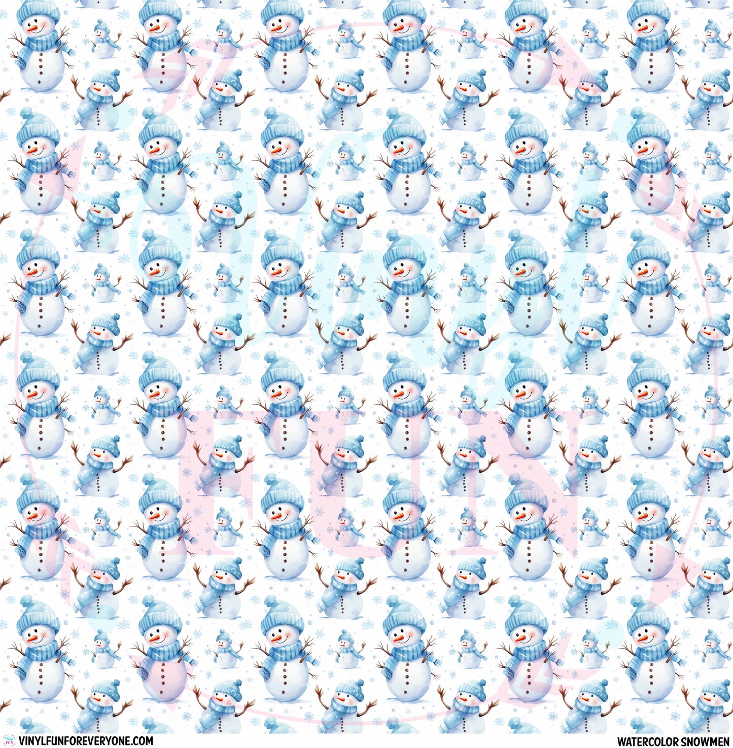 Watercolor Snowmen Pattern