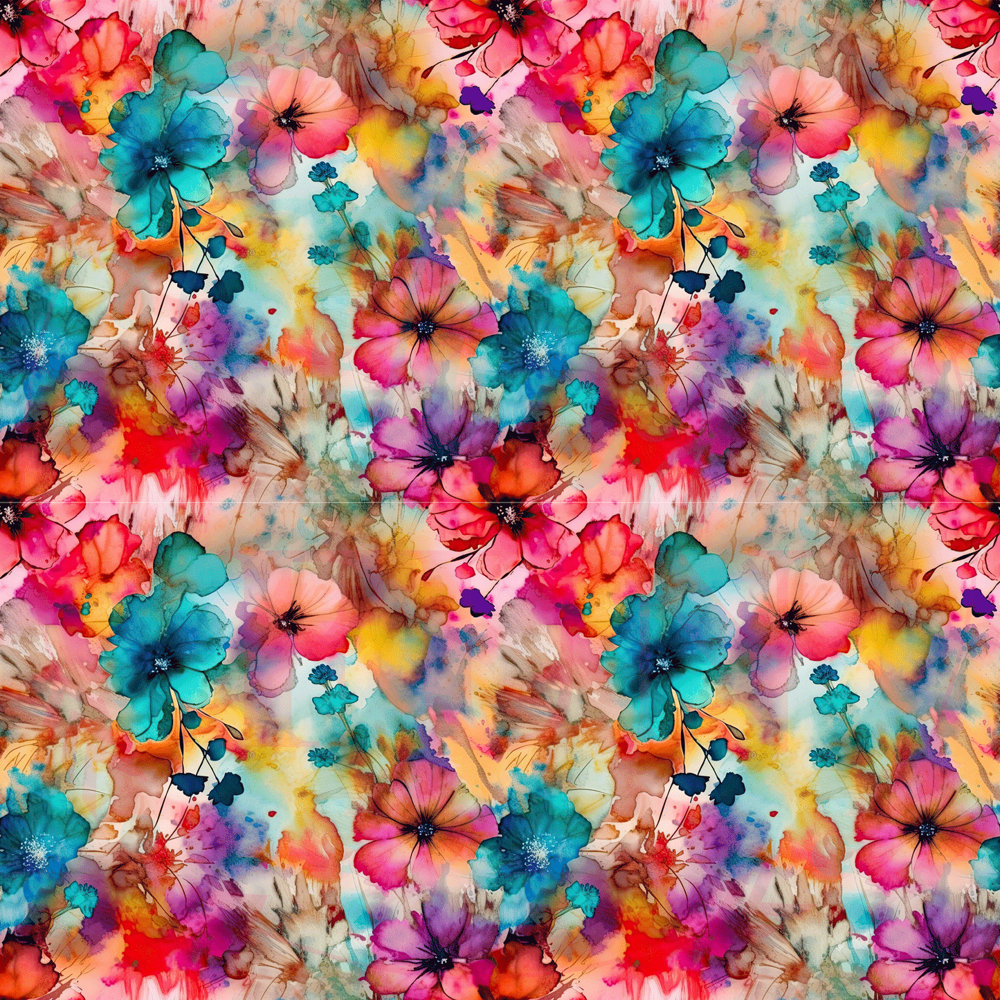 Colorful Watercolor Pattern-A3