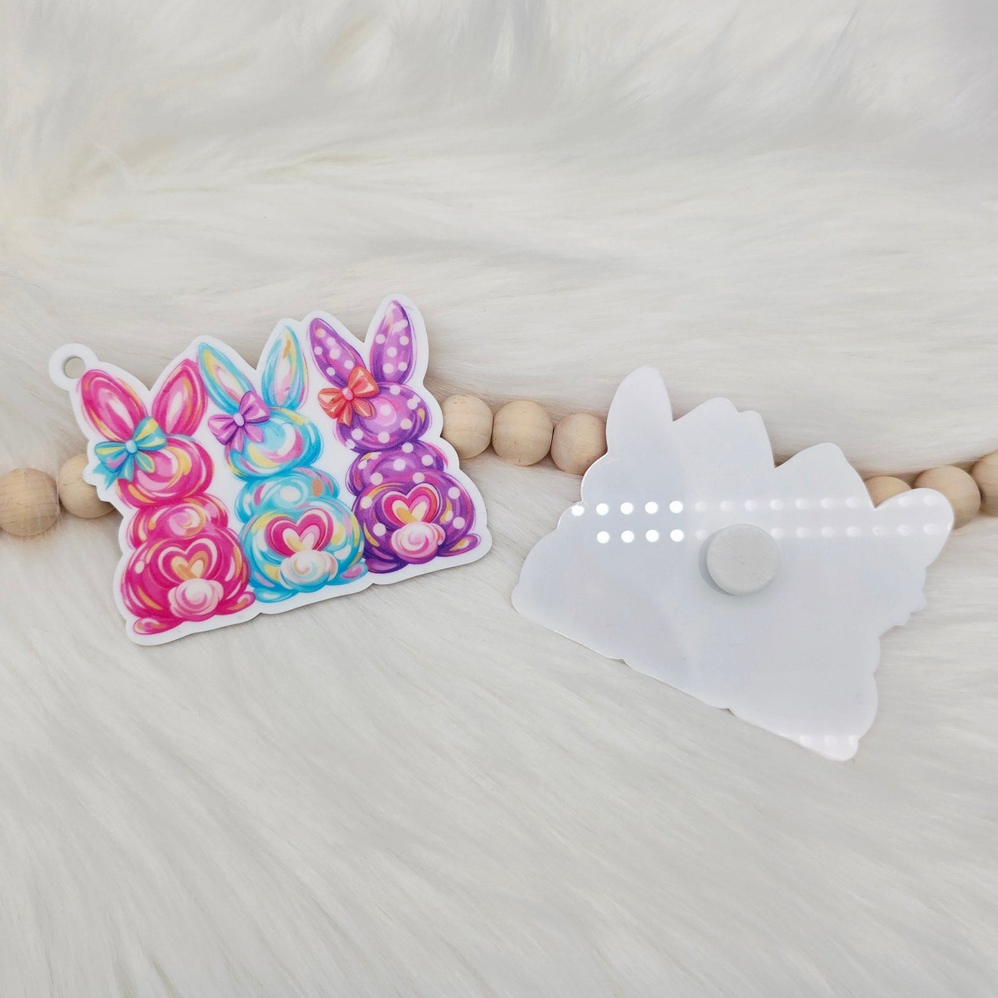 Easter Bunnies Bag Charm