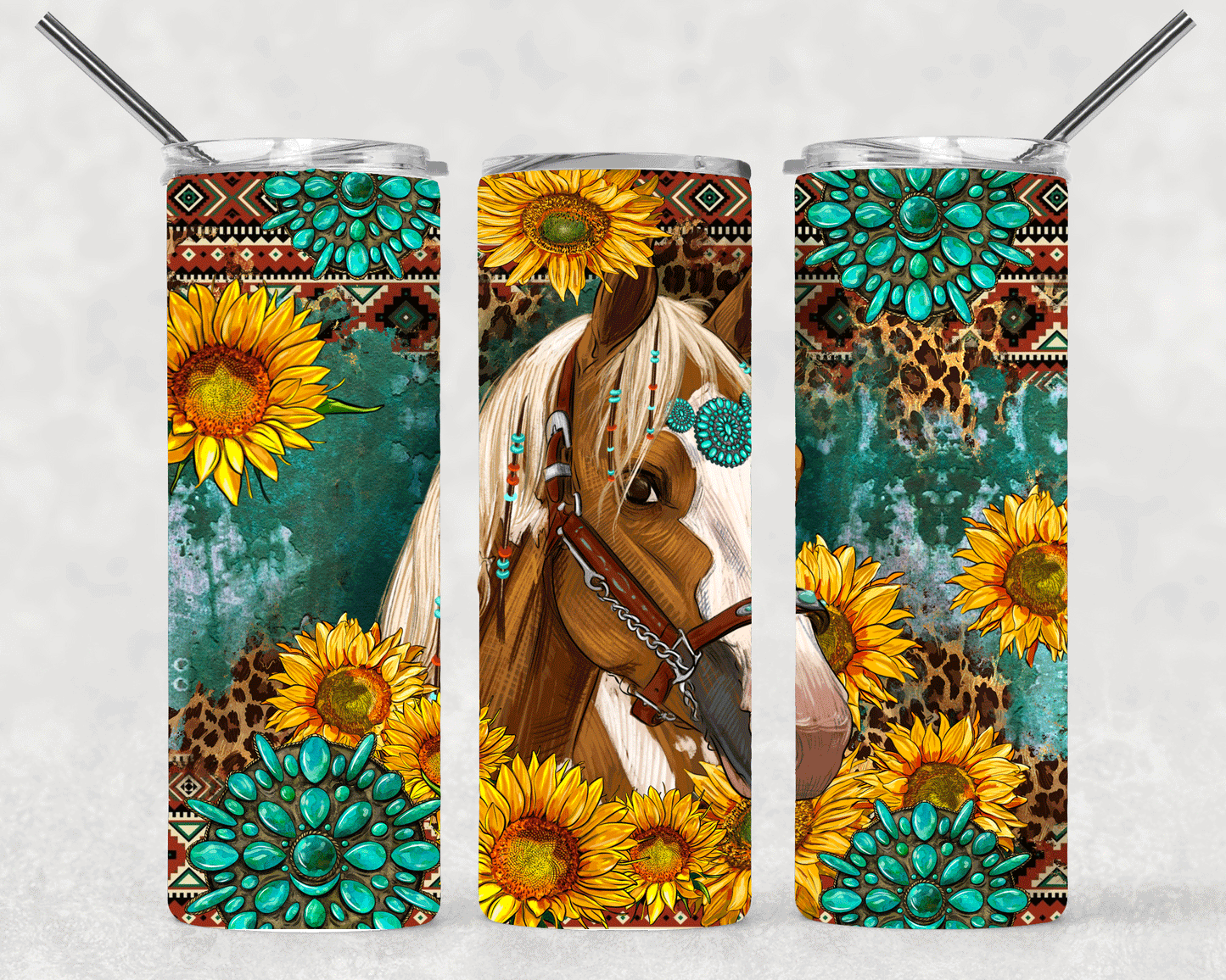 Horse Wrap For Straight Tumbler-S227
