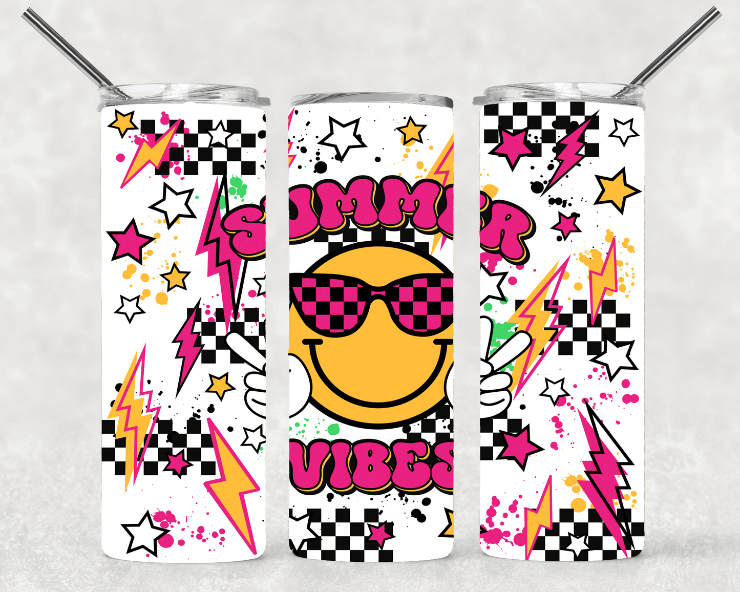 Summer Vibes Wrap For Straight Tumbler-S319