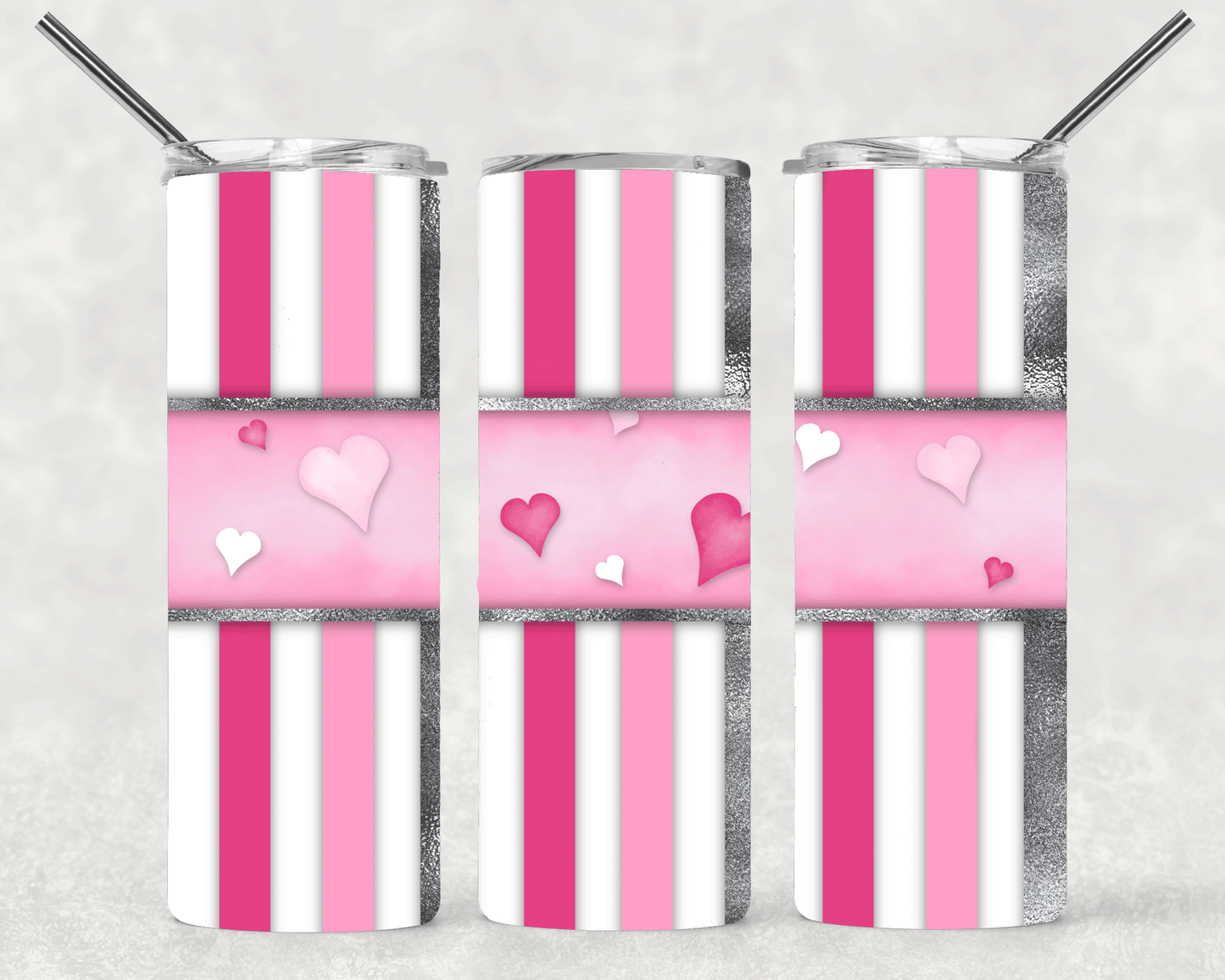 Pink Stripes Wrap For Straight Tumbler-S565