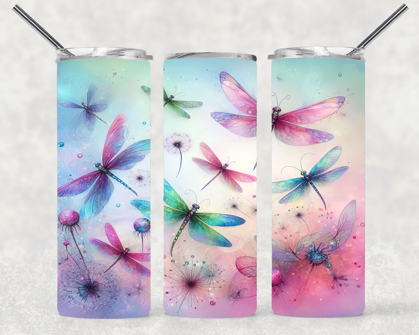 Dragonflies Wrap For Straight Tumbler-S594