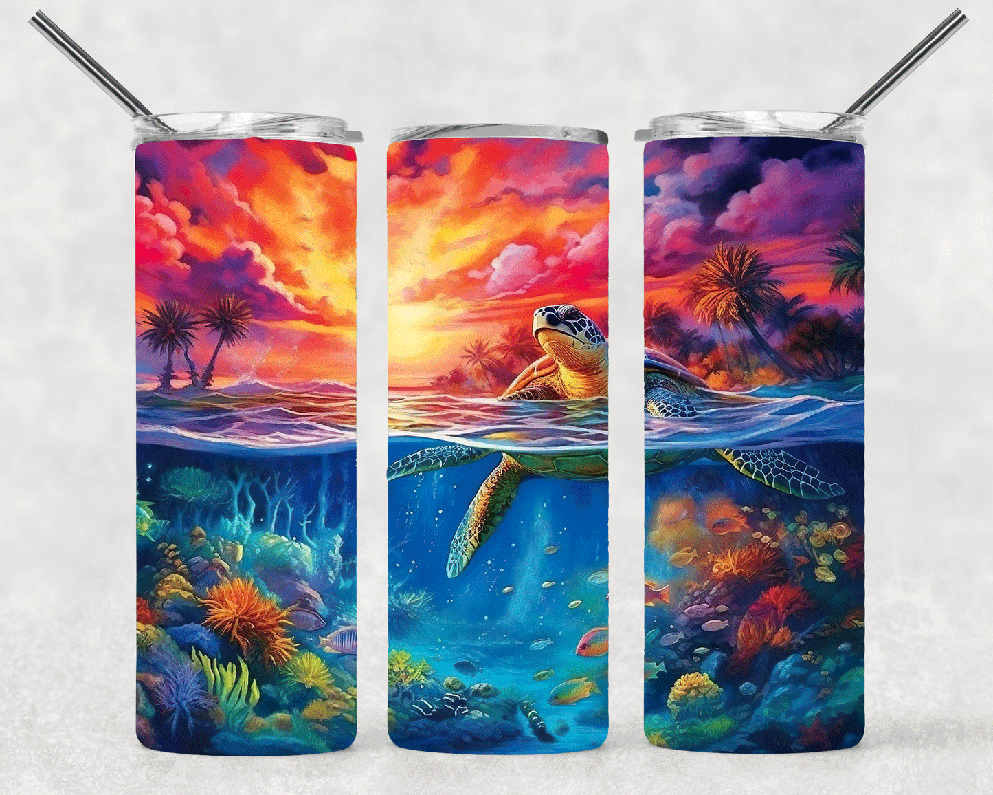 Sea Turtle Wrap For Straight Tumbler-S598
