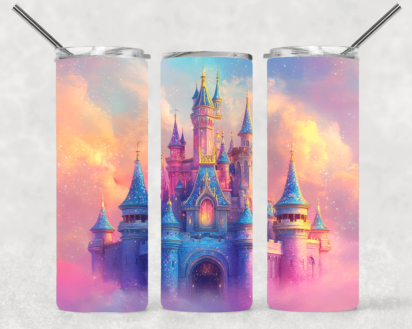 Princess Castle Wrap For Straight Tumbler-S599