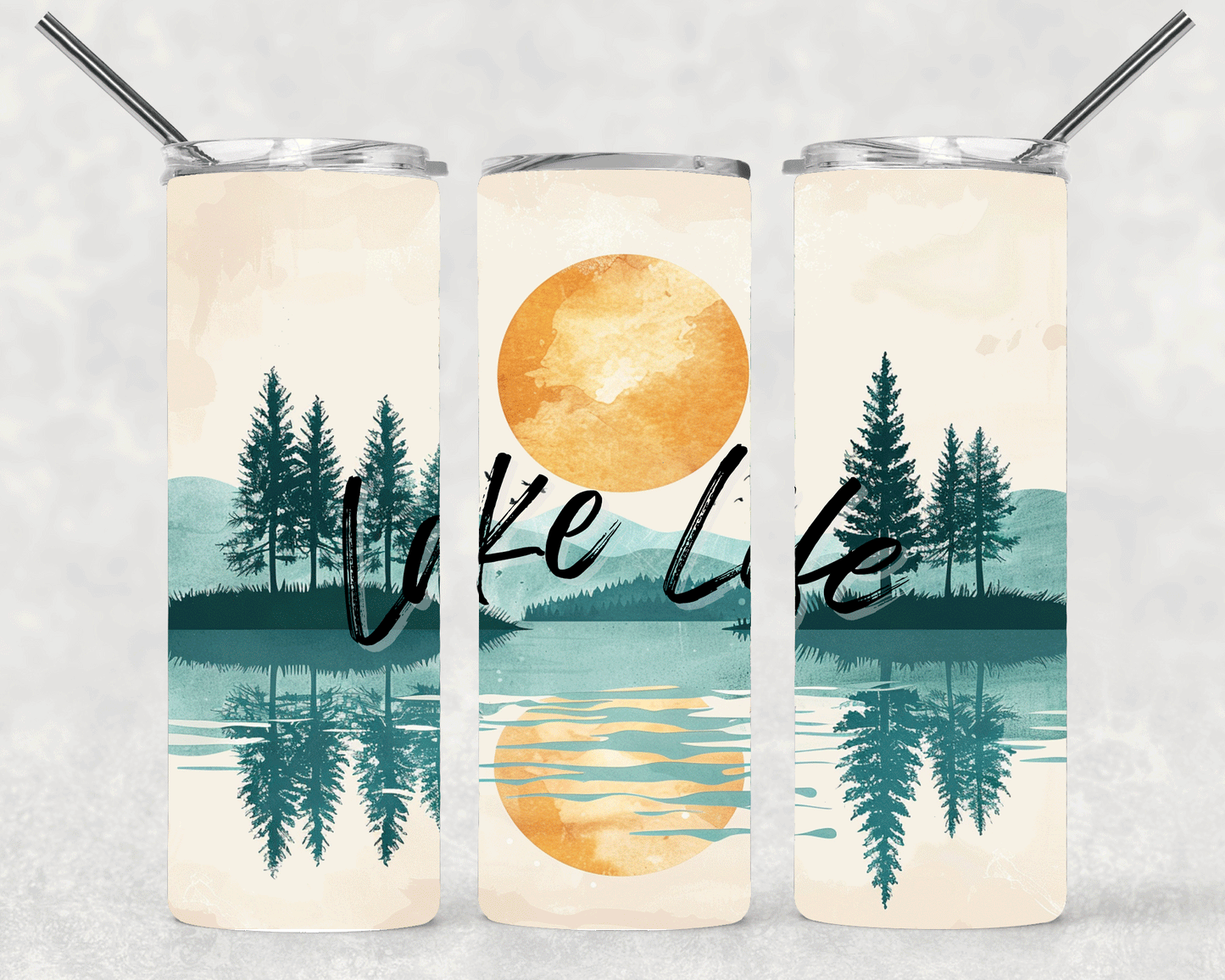 Lake Life Wrap For Straight Tumbler-S603