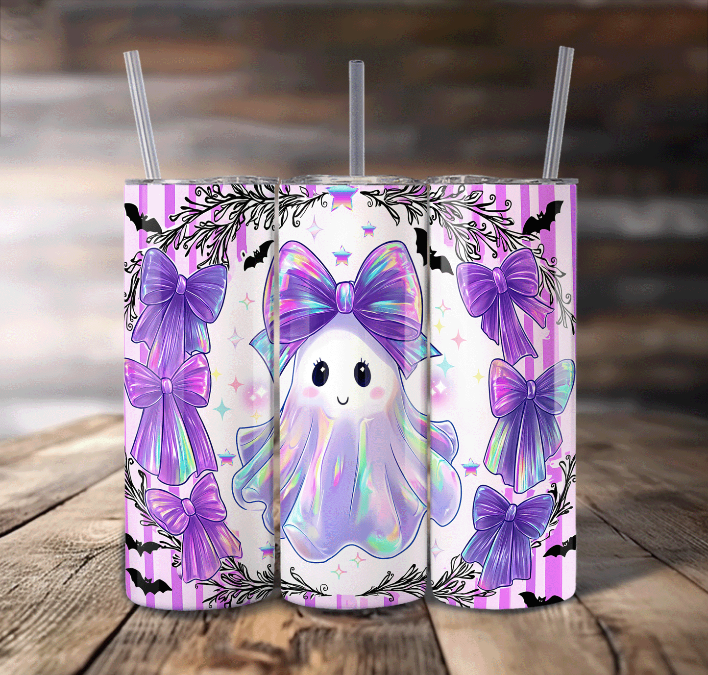 Purple Ghost For Straight Tumbler-S696