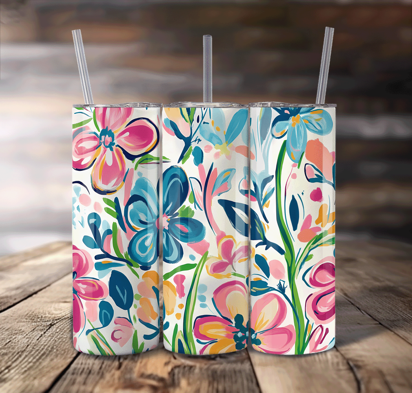 Flowers For Straight Tumbler-S702