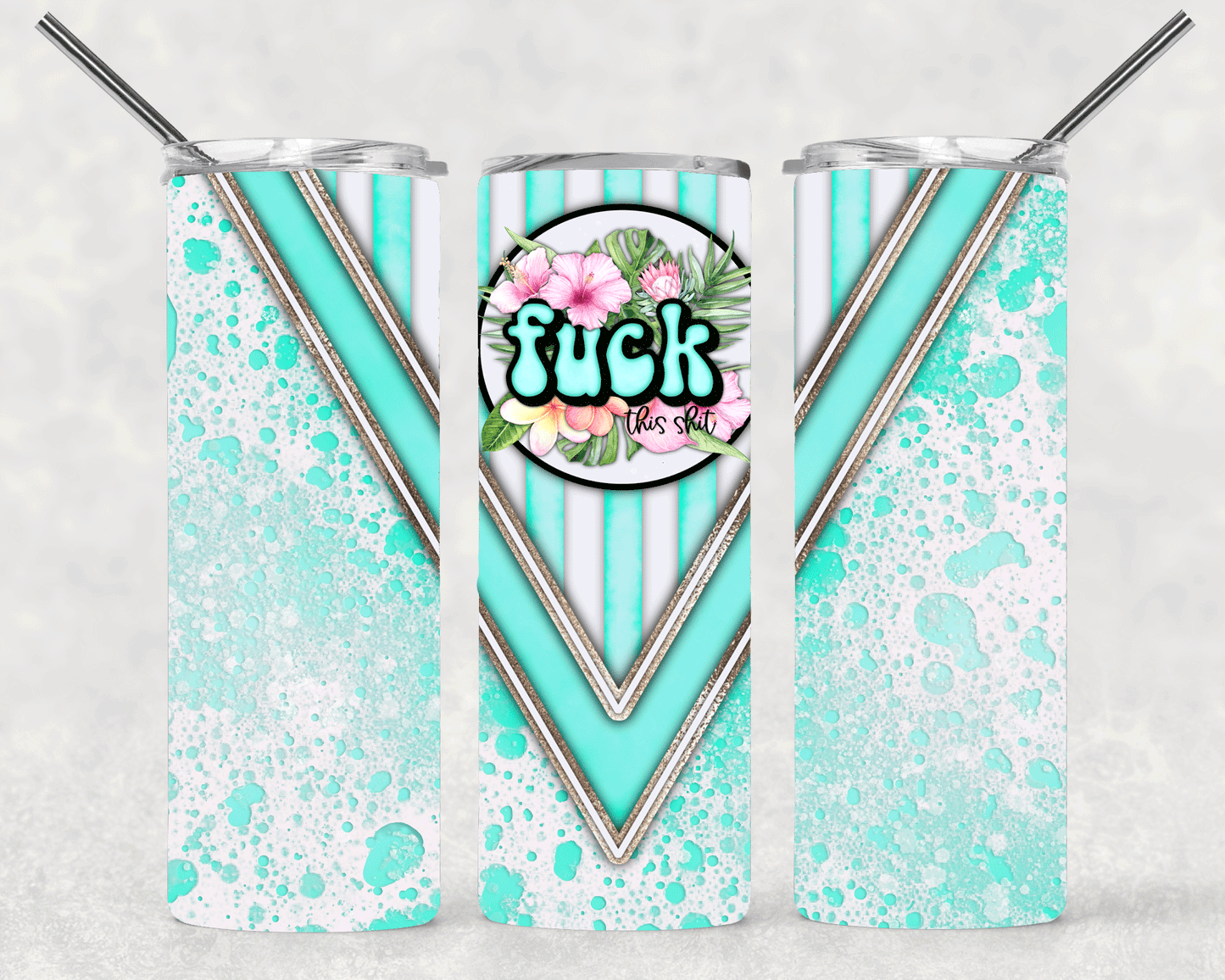 Floral F This S Wrap For Straight Tumbler-SW11