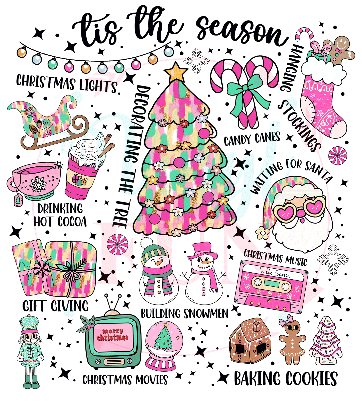 Pink Tis The Season Transfer -XM17