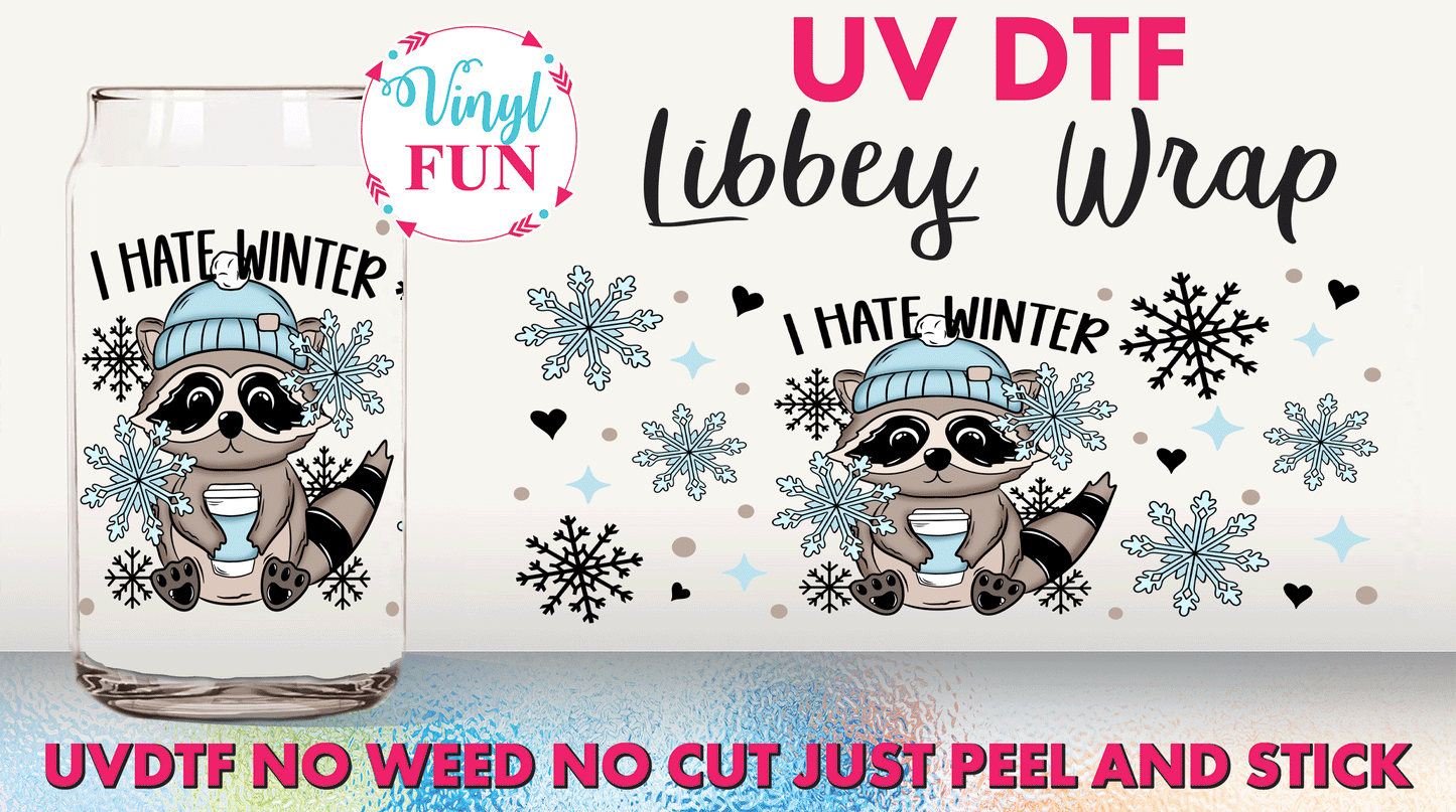 I Hate Winter UVDTF Libbey Glass Wrap - UV162