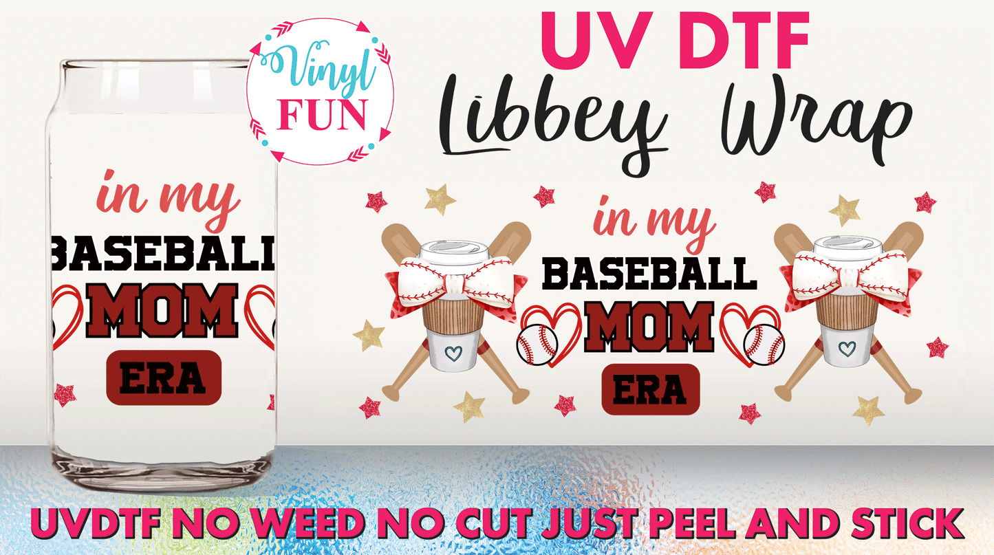 Baseball Mom UVDTF Libbey Glass Wrap - UV237