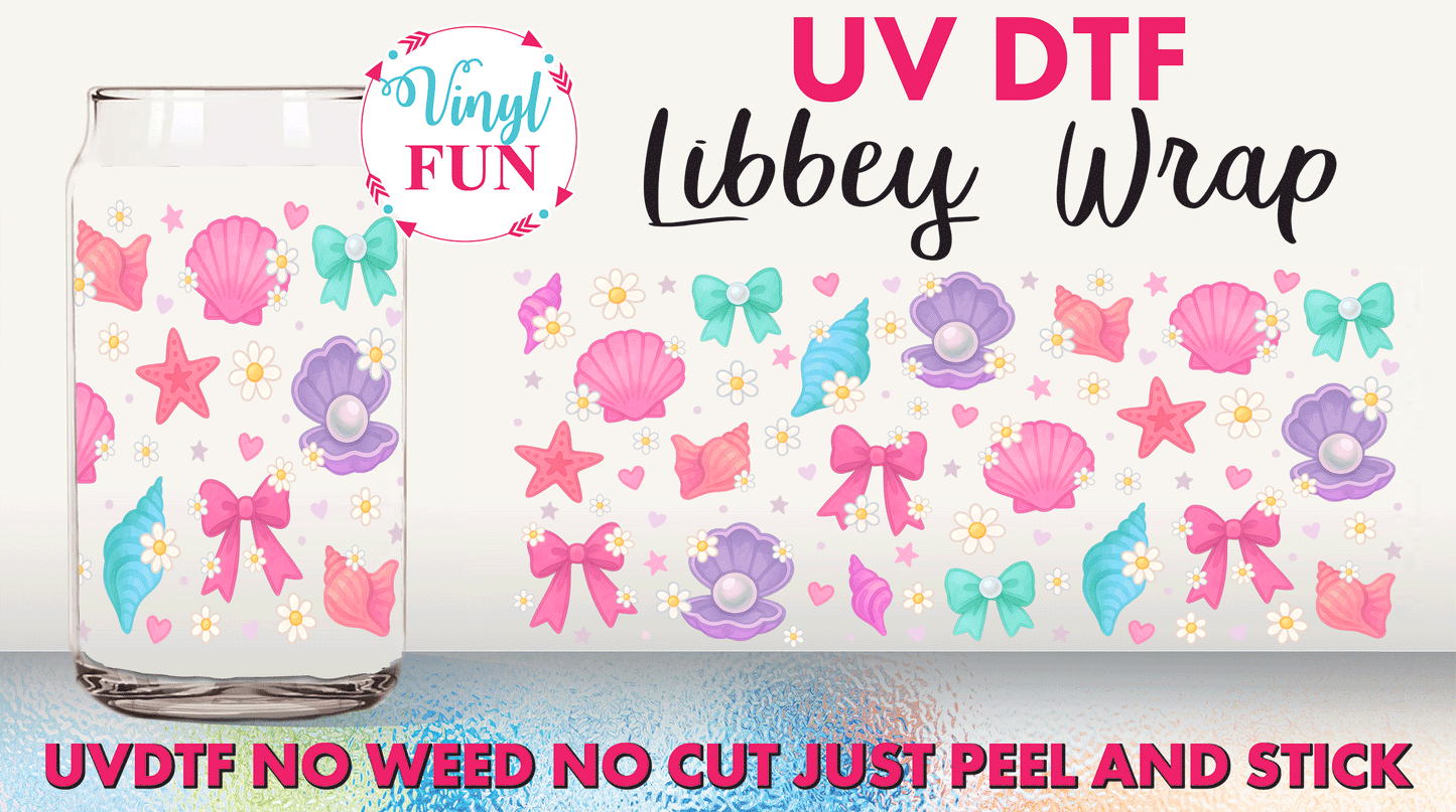 Shells & Bows UVDTF Libbey Glass Wrap - UV75