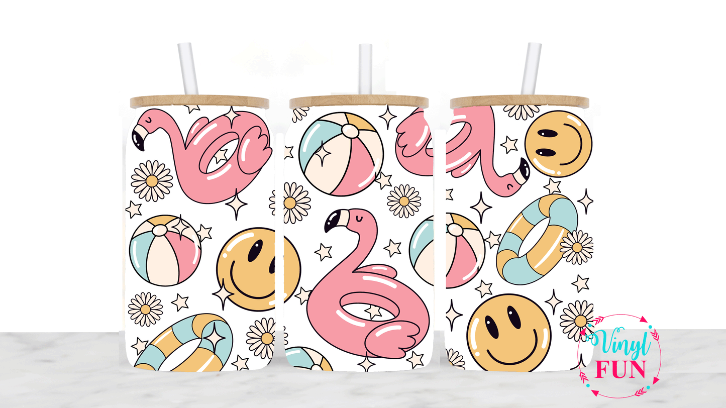 Pool Summer UVDTF Libbey Glass Wrap - UV96