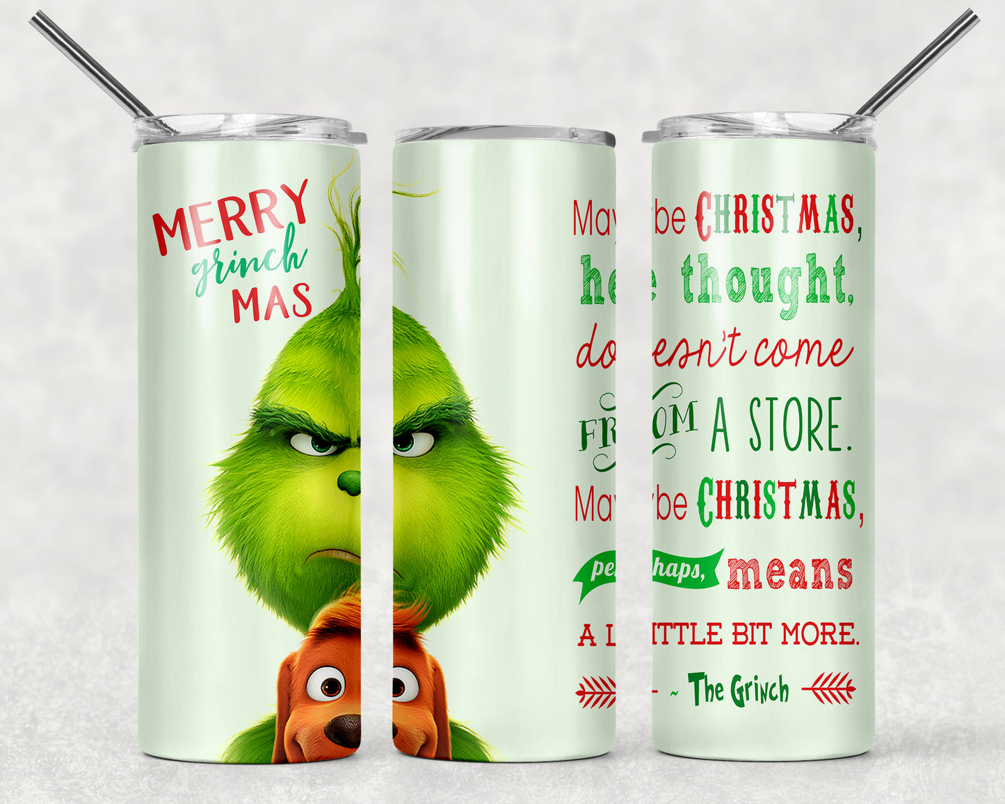 Grinch Wrap For Straight Tumbler-310