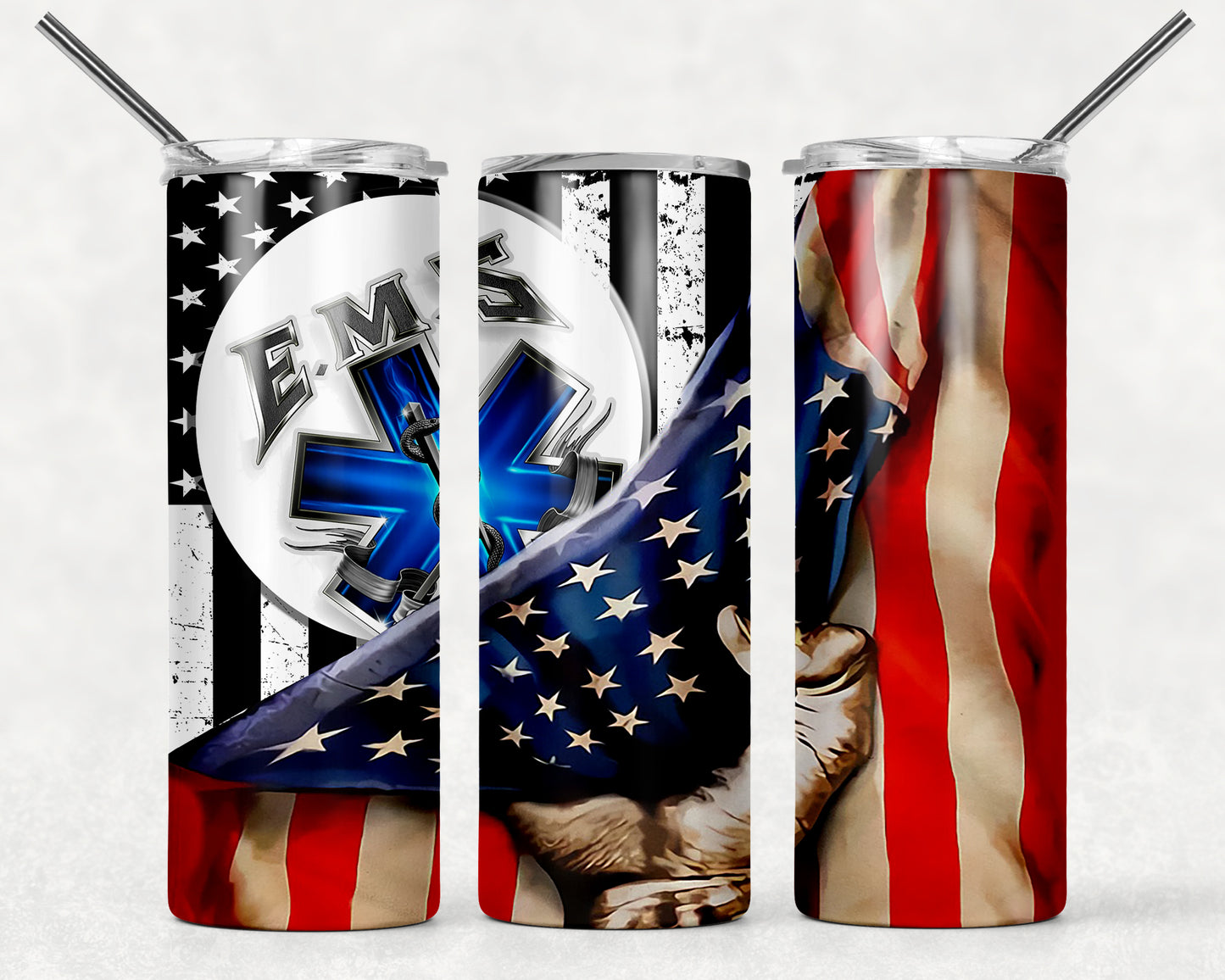 Ems Flag Wrap For Straight Tumbler-614