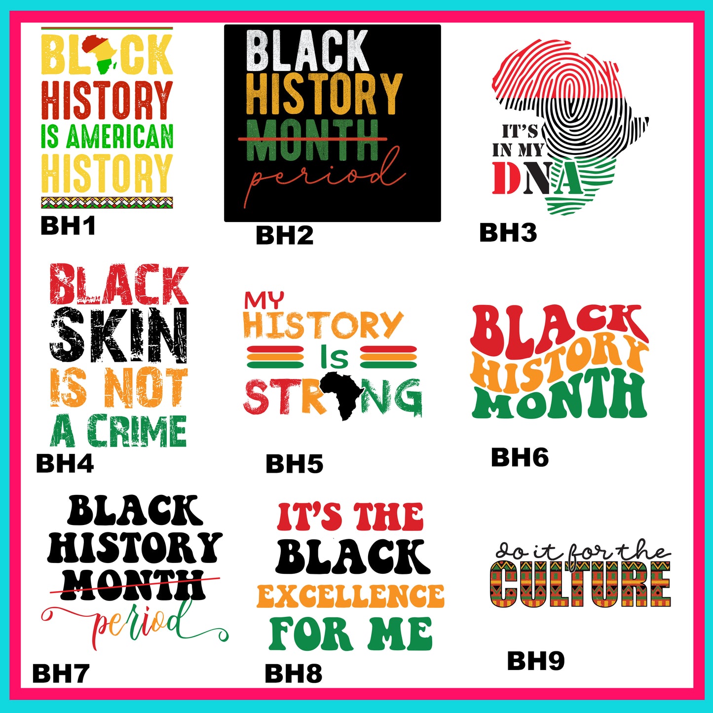 Black History Transfers-For Fabrics