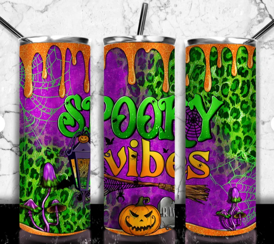 Spooky Vibes Wrap For Straight Tumbler-M93