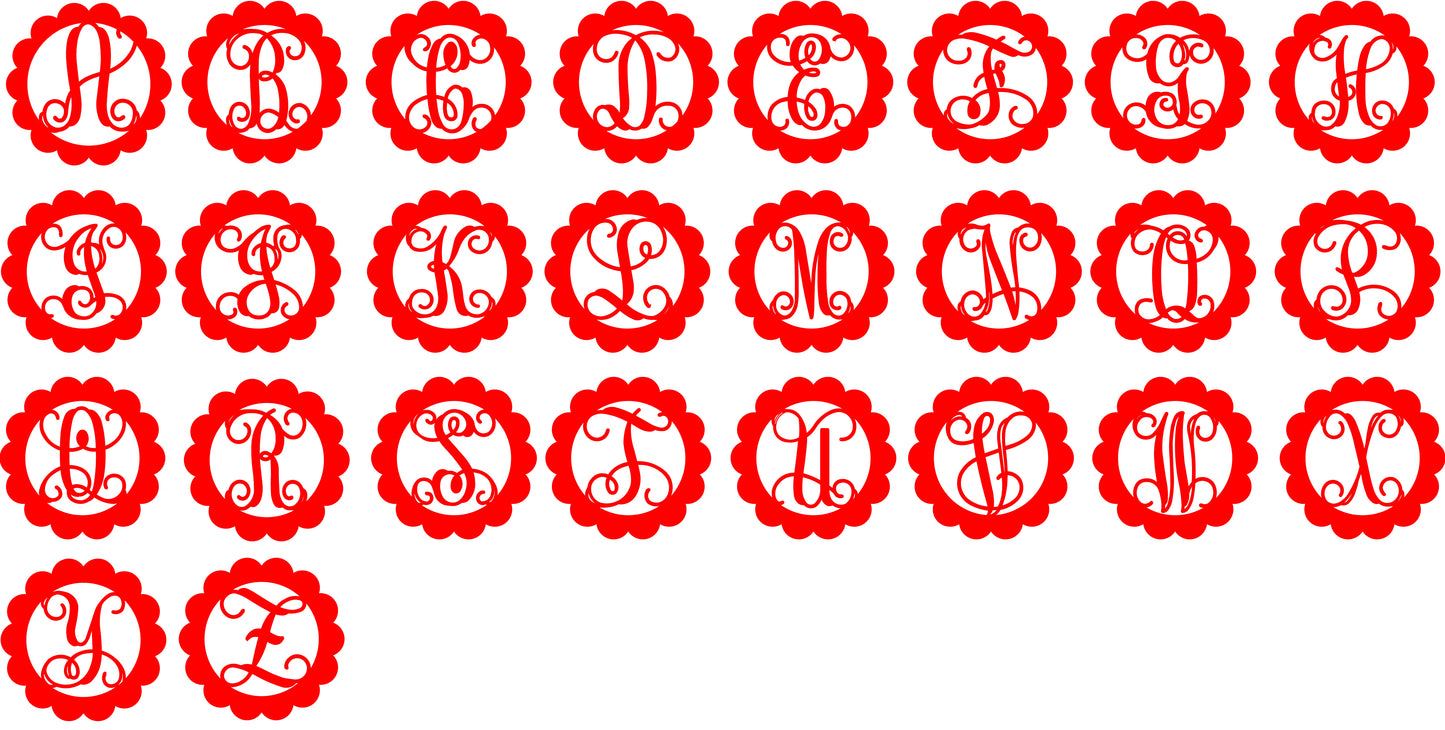 Sublimation Initial Car Pendant-You Choose Letter