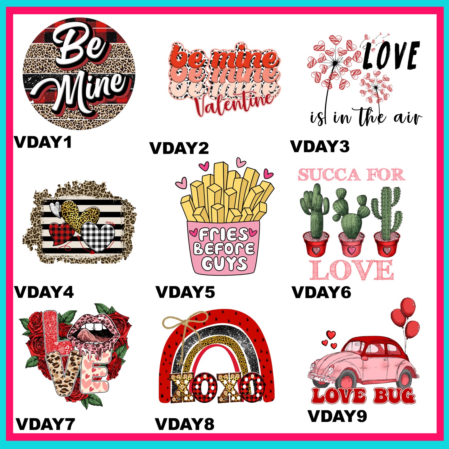 Vday Decal Sheet