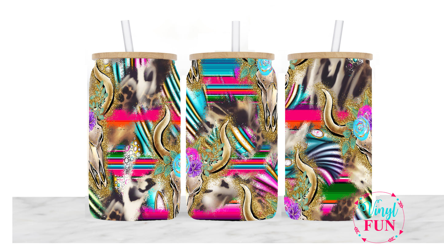 Skulls and Stripes Sublimation Libbey Wrap - L23