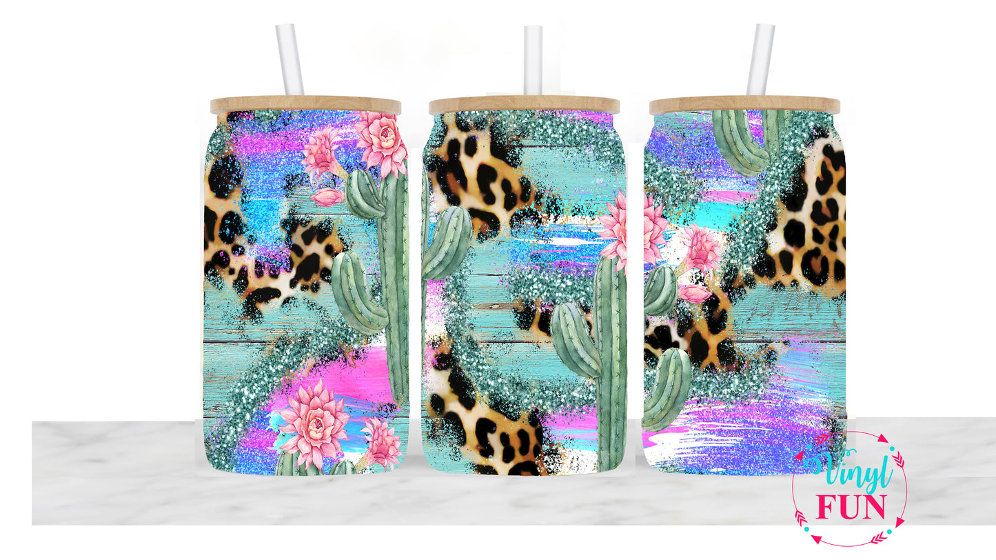 Vibrant Leopard Sublimation Libbey Wrap - L37