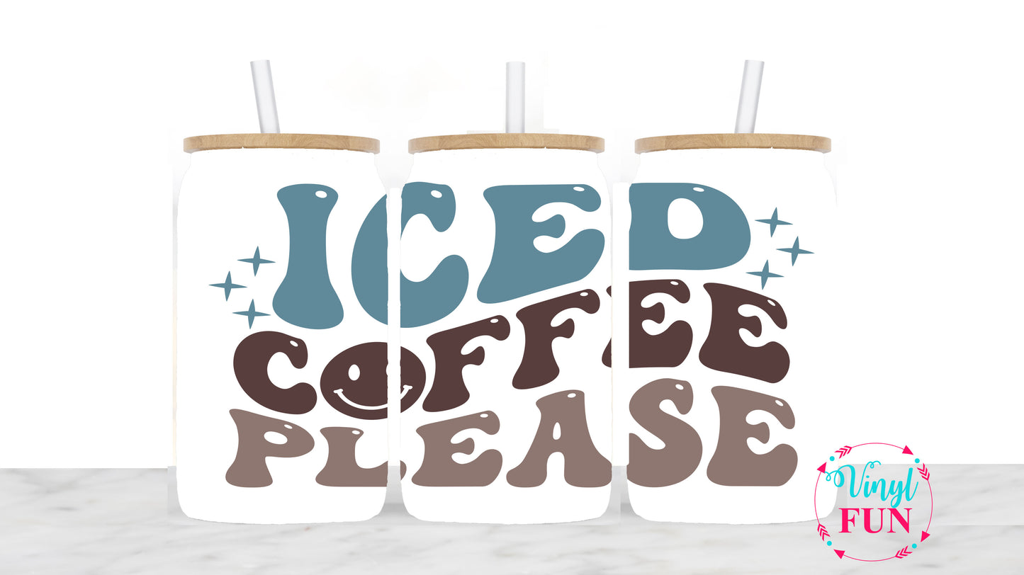 Iced Coffee Sublimation Libbey Wrap - L43