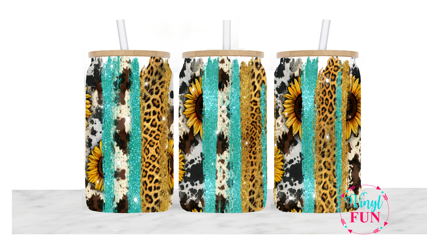 Funky Sunflower Sublimation Libbey Wrap - L9