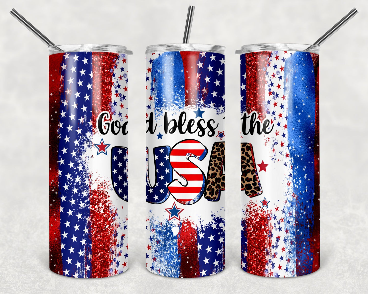 God Bless Wrap For Straight Tumbler-M11