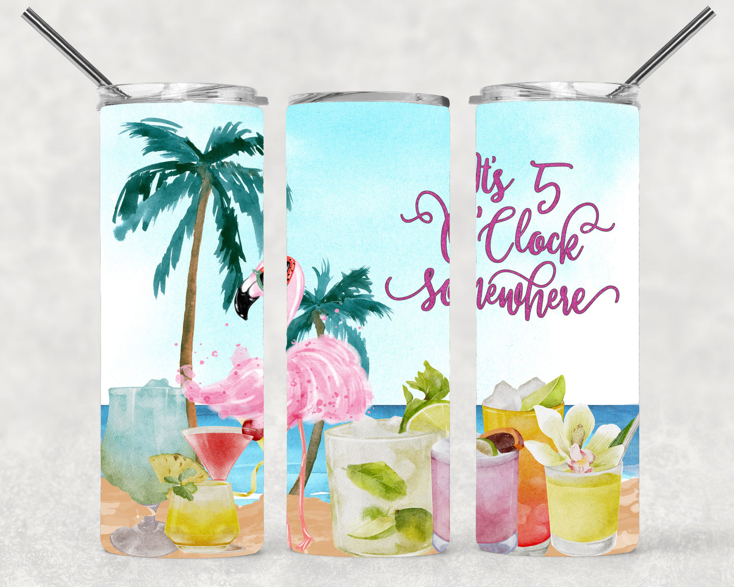 5 o'clock somewhere Wrap For Straight Tumbler-M185