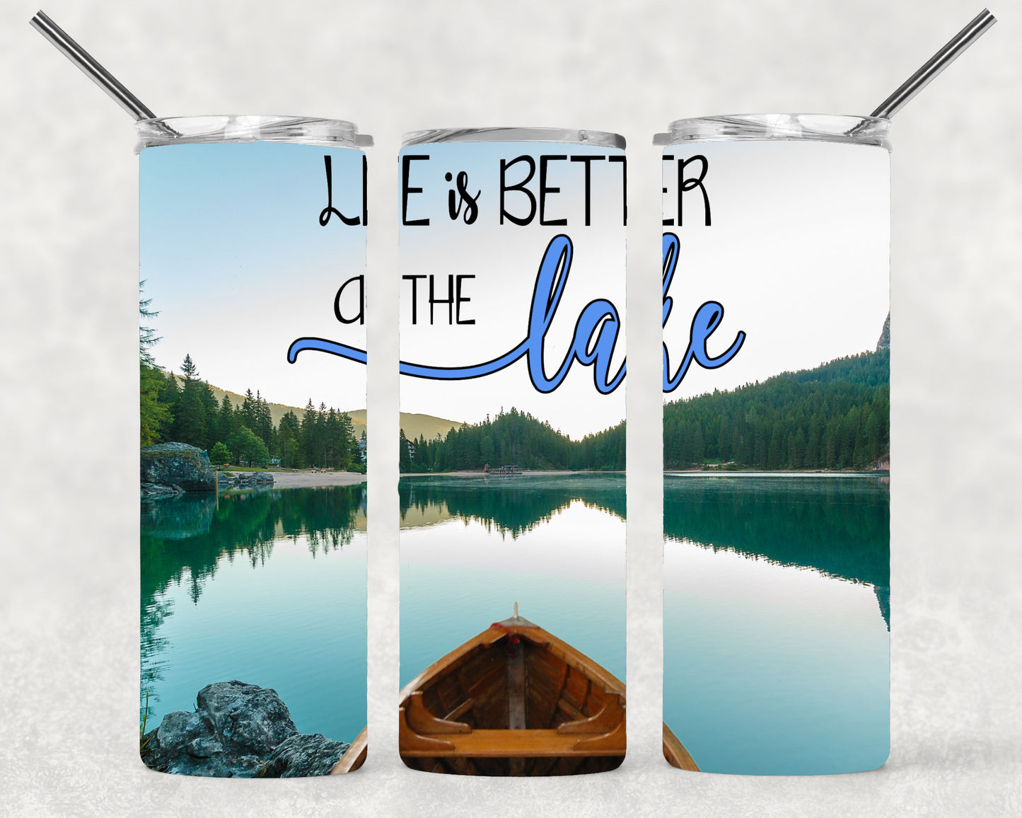 Lake Life Wrap For Straight Tumbler-M186