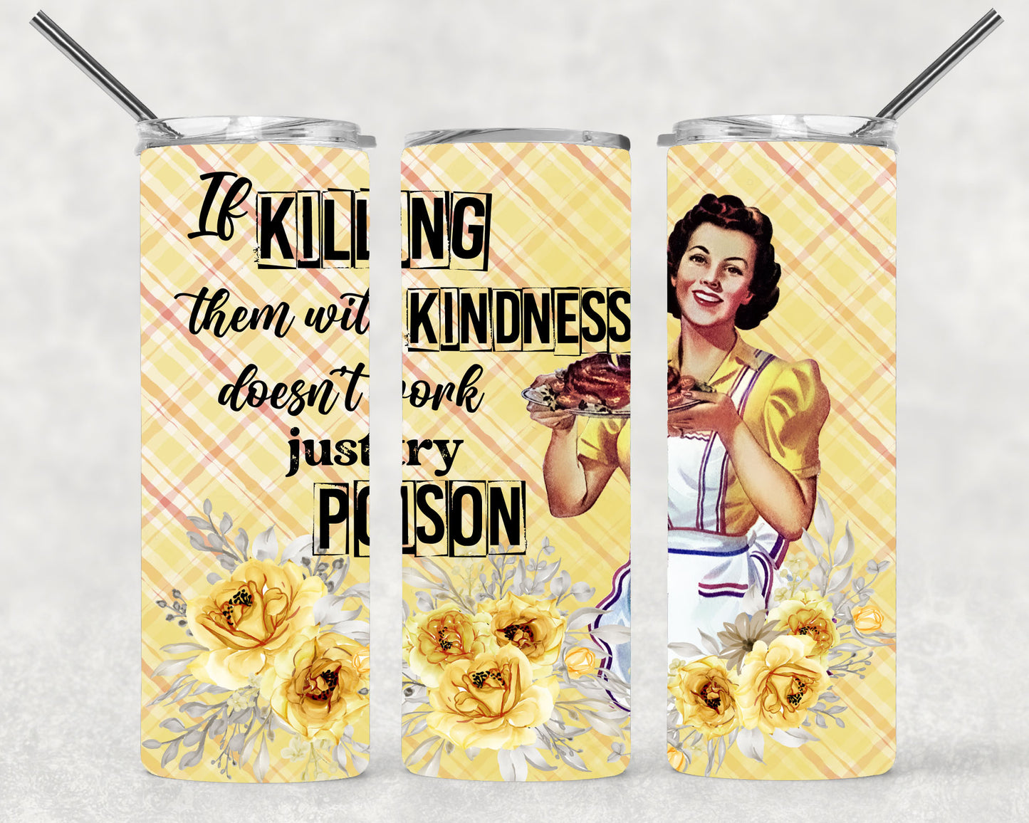 Retro Girl 2 Wrap For Sraight Tumbler-M198