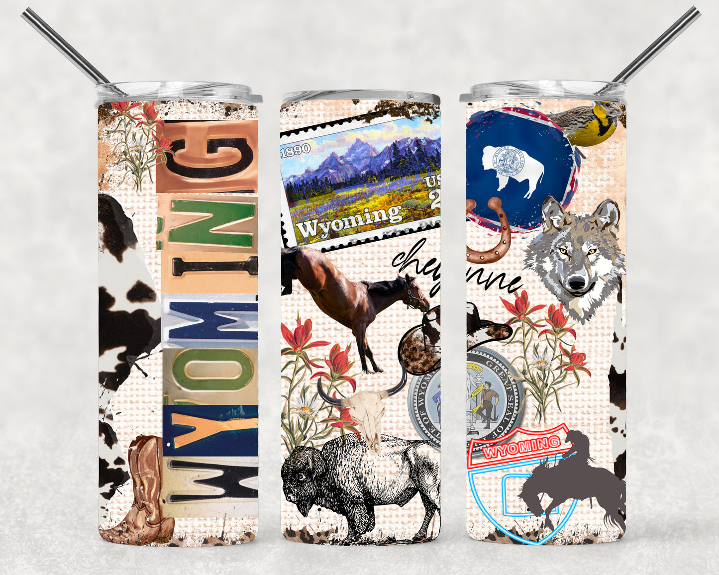 Wyoming Wrap For Straight Tumbler-M216