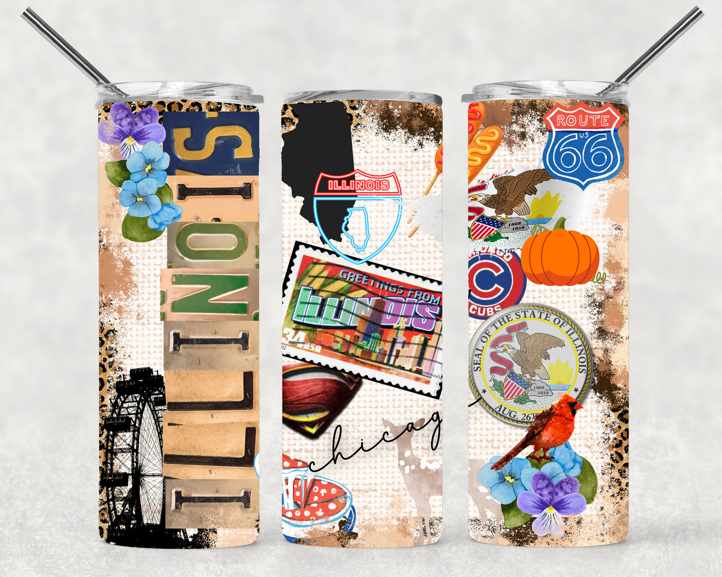 Illinois Wrap For Straight Tumbler-M273