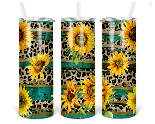 Rustic Sunflower Wrap For Straight Tumbler-M27