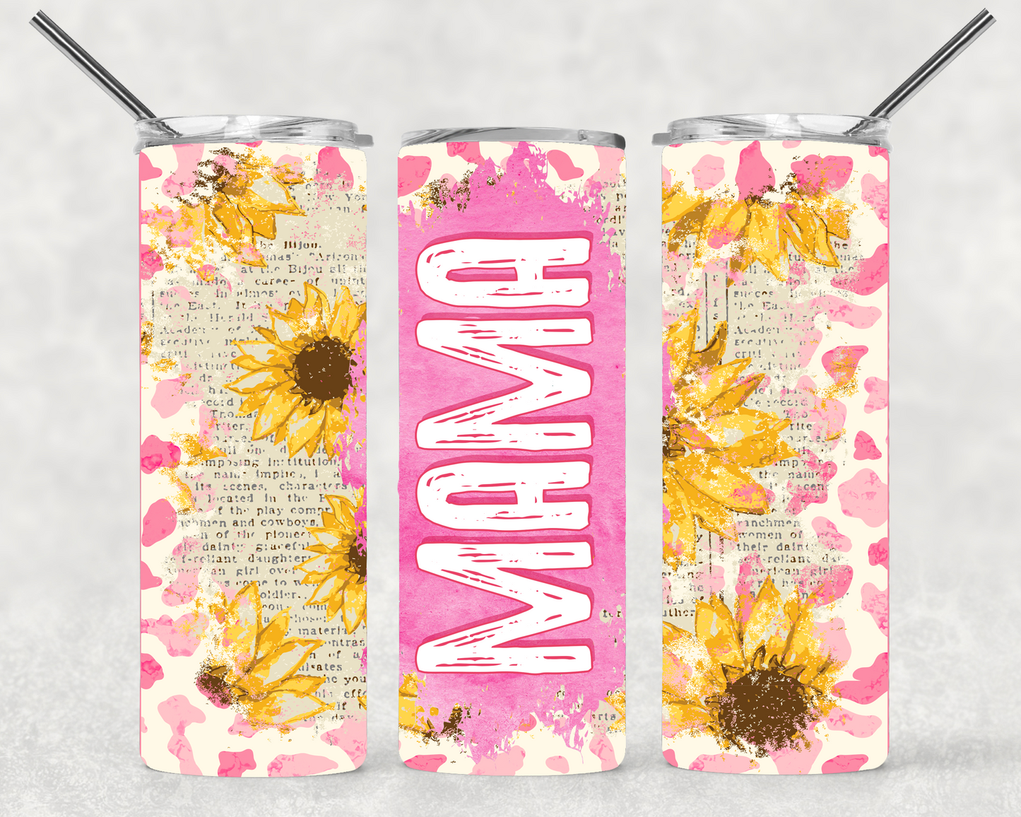 Mama Sunflower Wrap For Straight Tumbler-M280