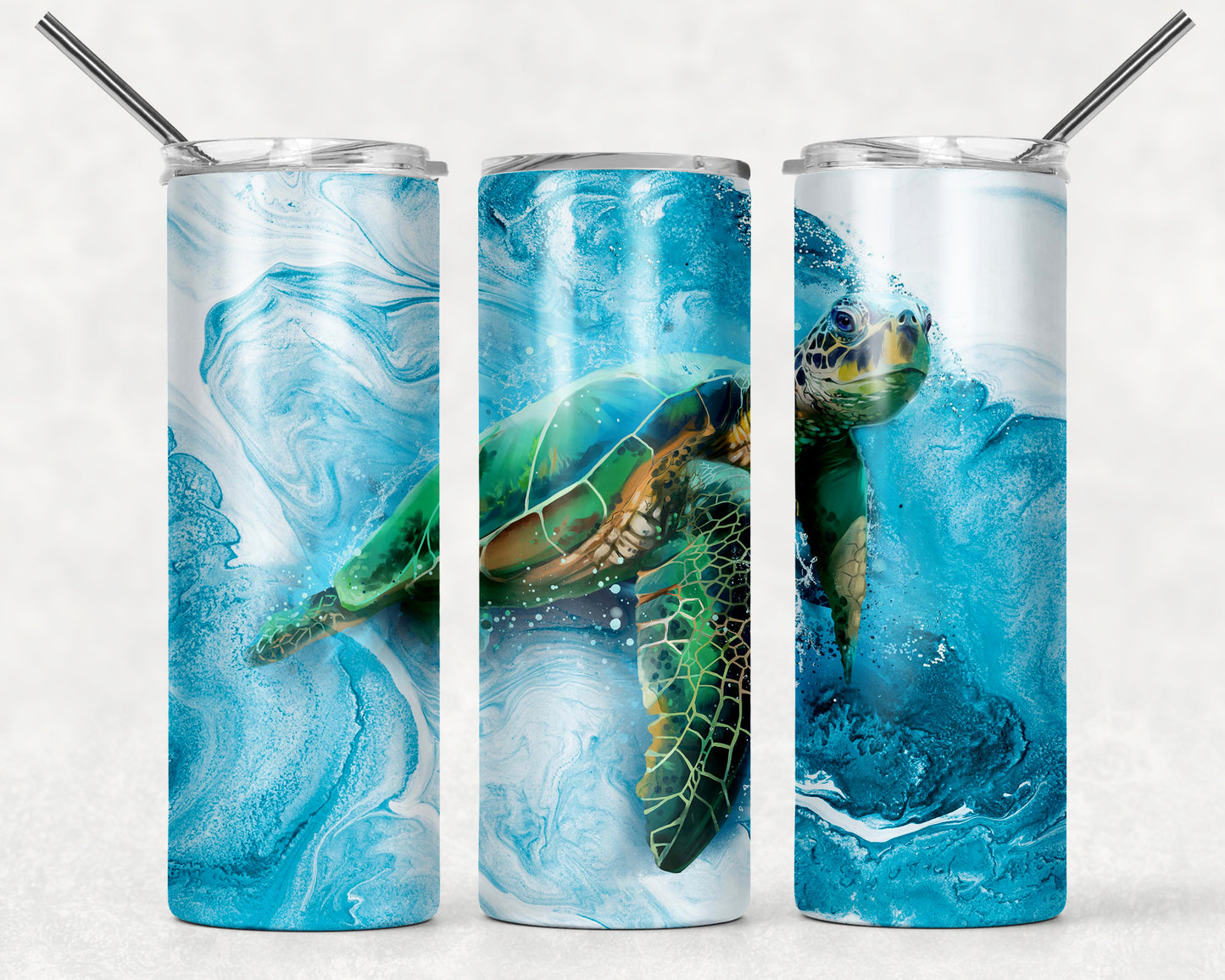Sea Turtle Wrap For Straight Tumbler-M32