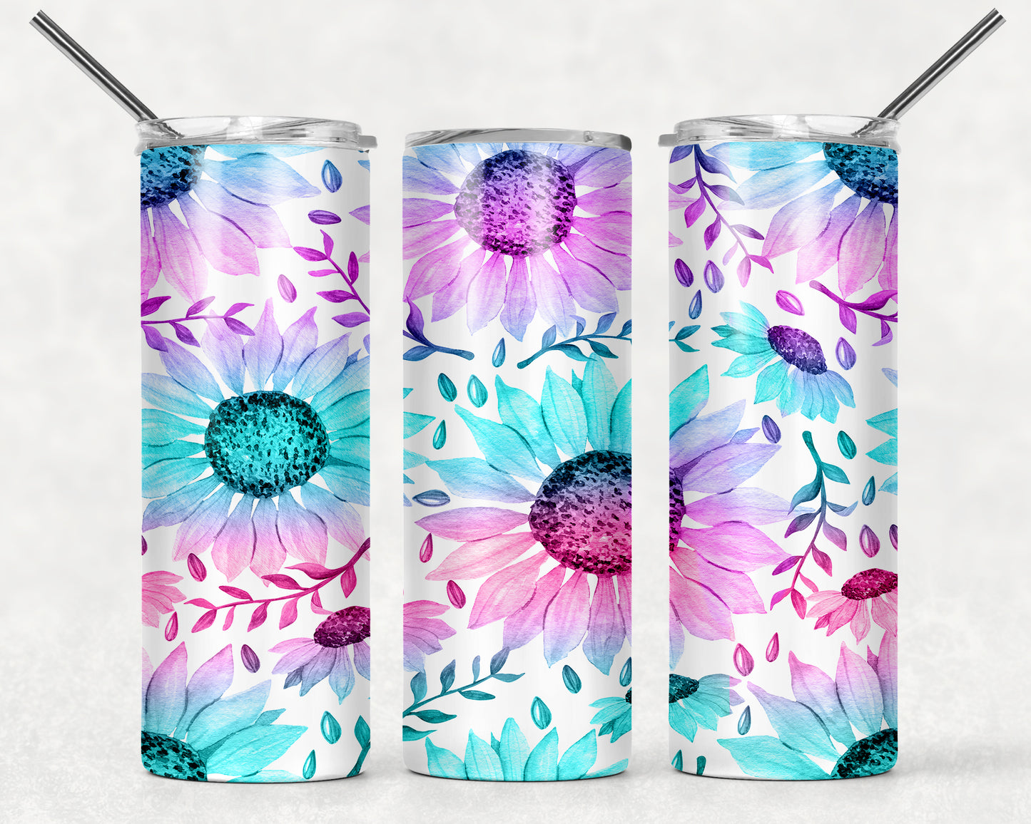 Pretty Sunflower Wrap For Straight Tumbler-M67