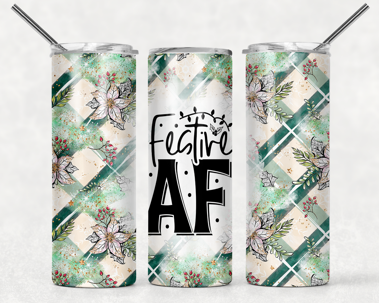 Festive AF Wrap For Straight Tumbler-M107