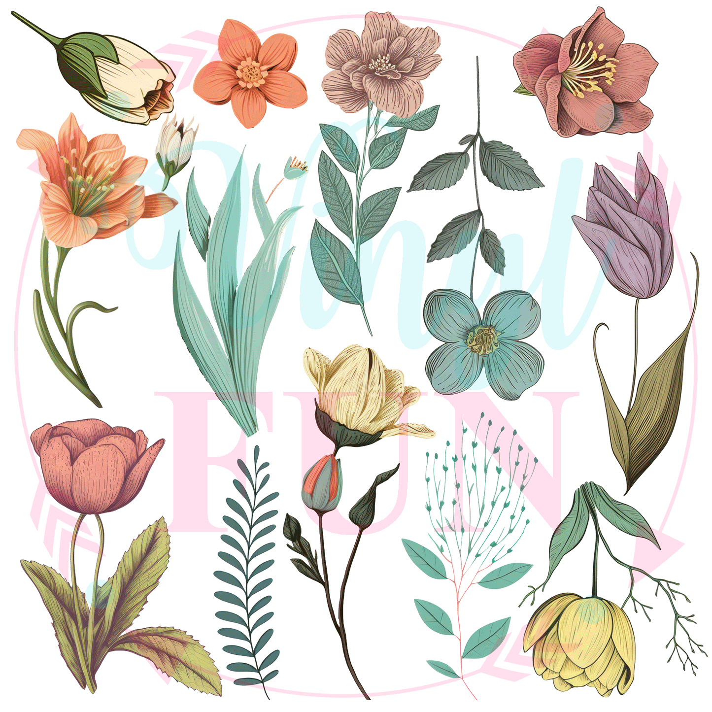 Vintage Floral Elements