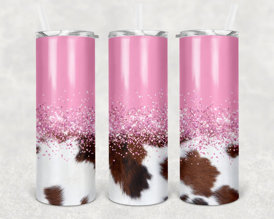 Pink Cow Wrap For Straight Tumbler-M8