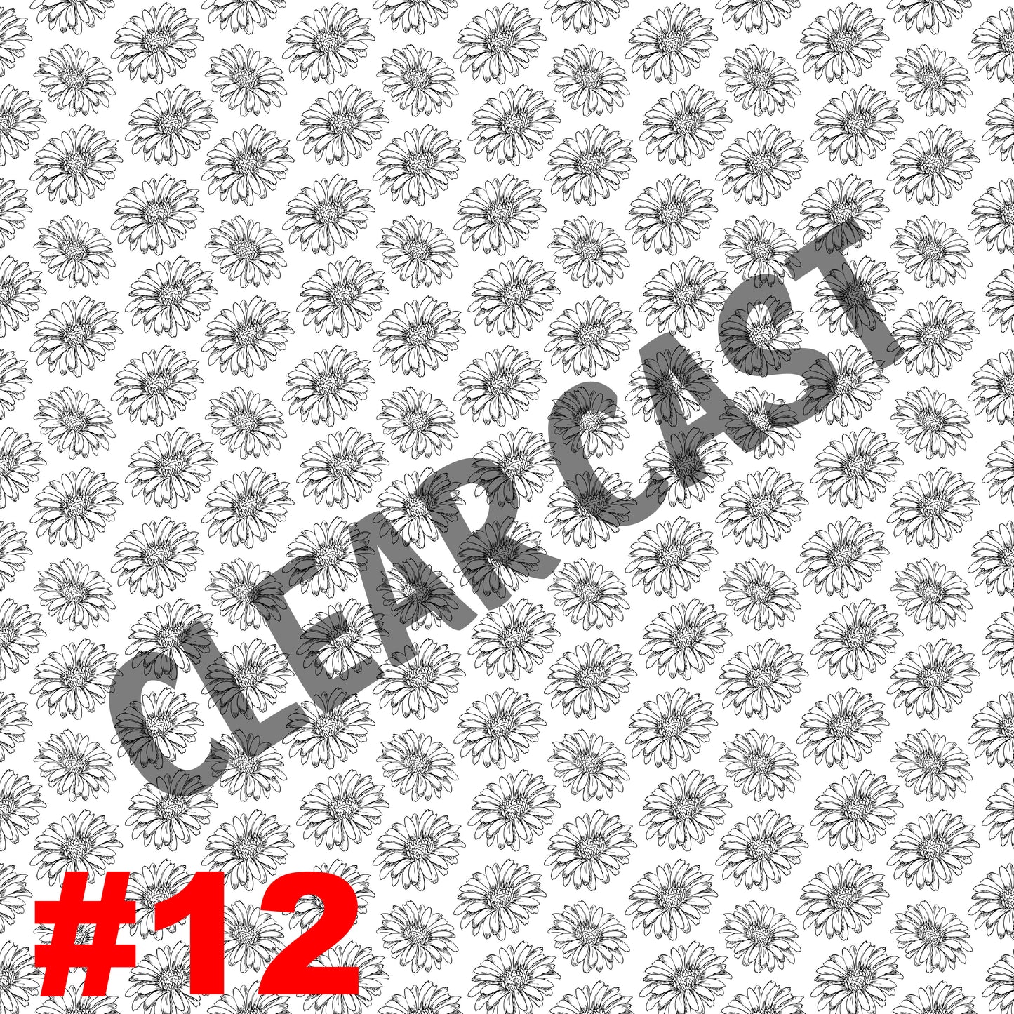 B&W Flowers Collection-Clear Cast