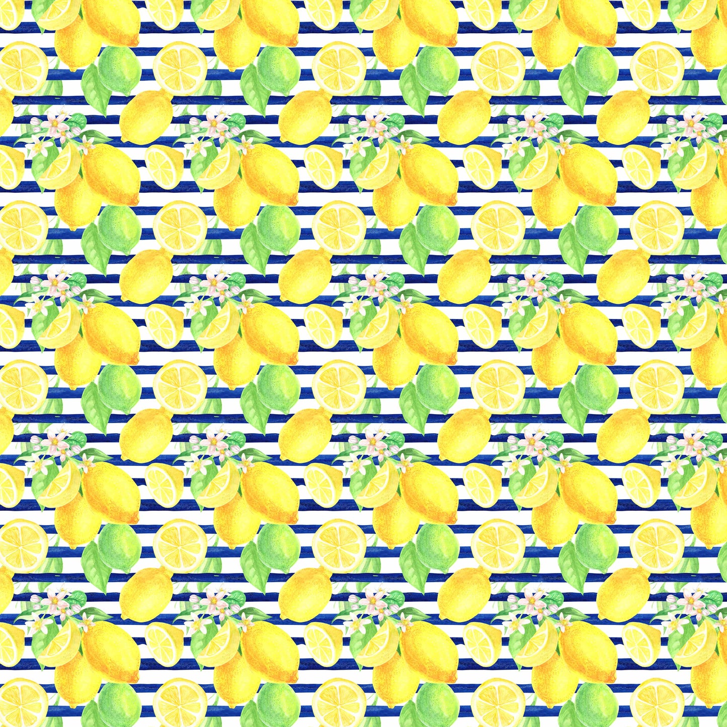 Lemons With Blue Stripes-B15